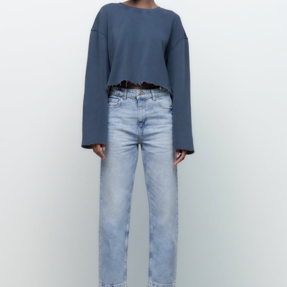 Zara High Rise Slim Mom Jean - Picture 2 of 4